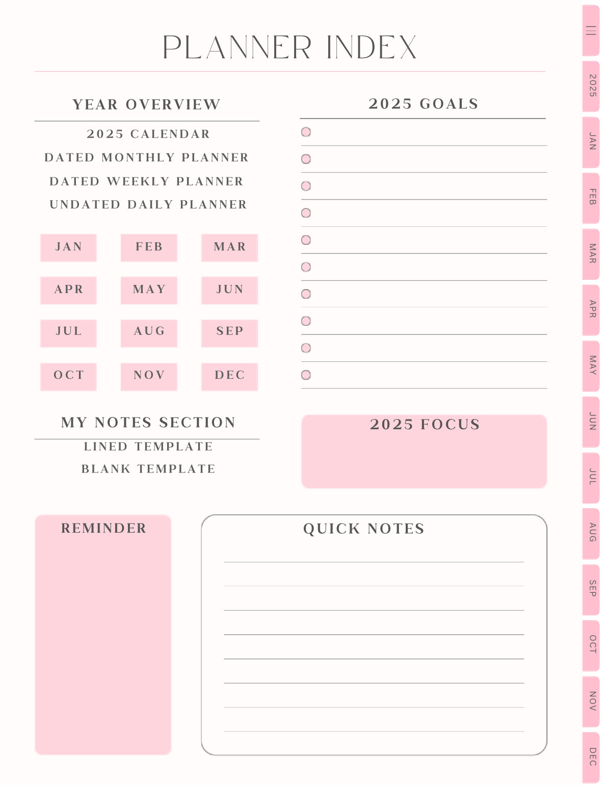 90 Page Yearly Planner